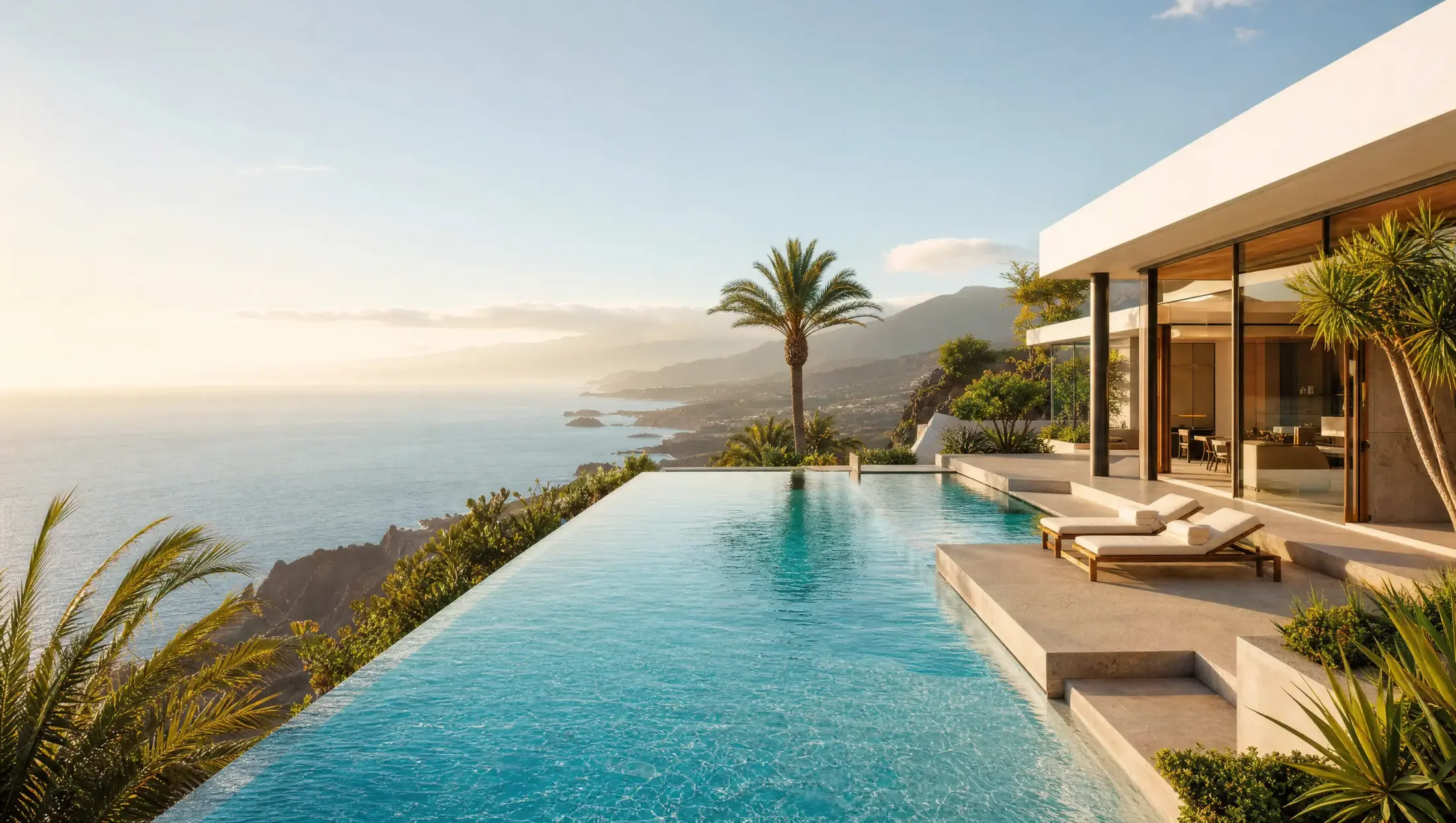 Villa de lujo sobre el Atlántico en el sur de Tenerife